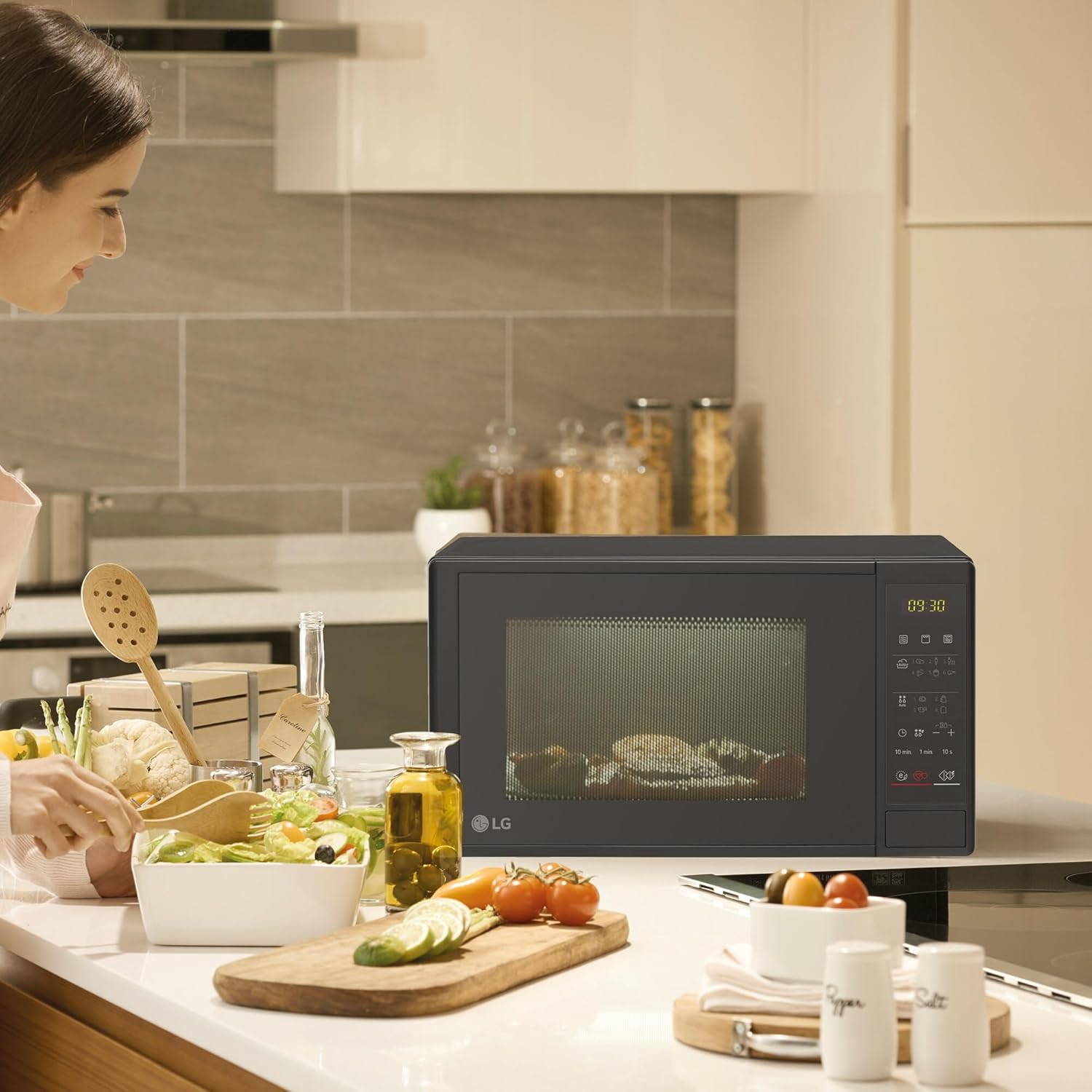LG MH6042D - Microondas con Grill y Display Digital