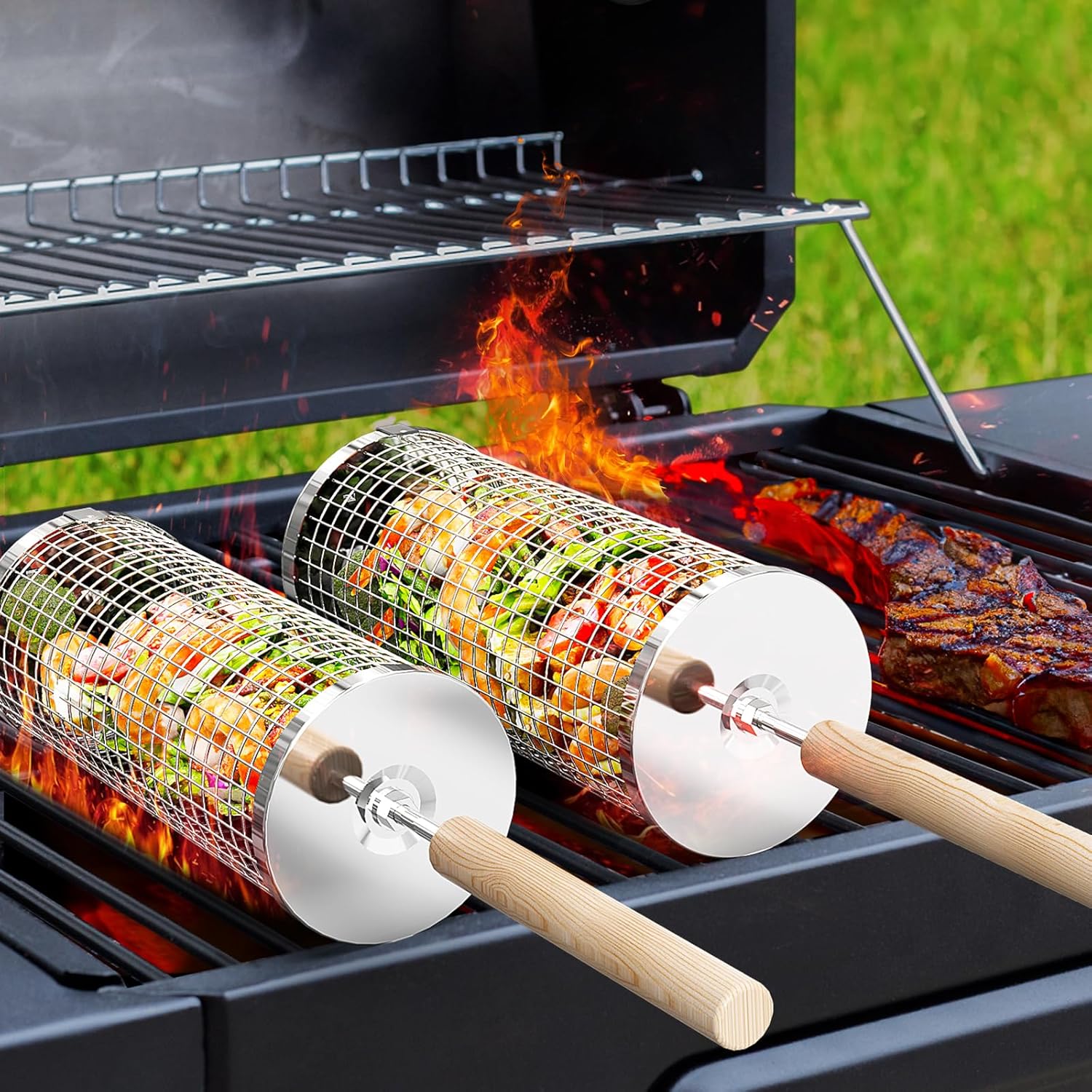 Cesta de Parrilla Rodadiza