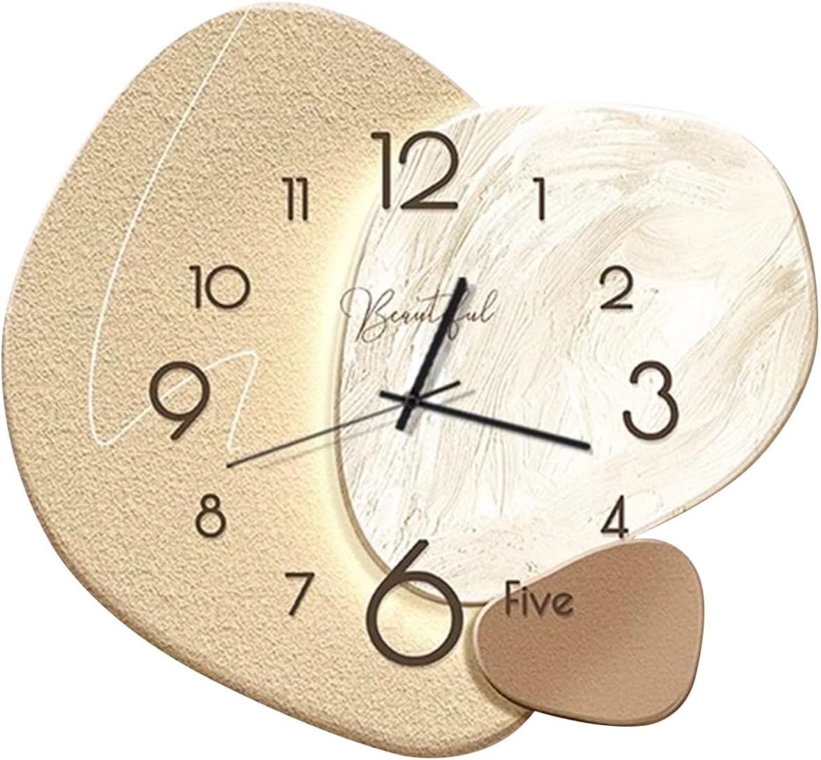 Ergocar Reloj de Pared Silencioso - Estilo Nórdico en Porcelana Cristalina.