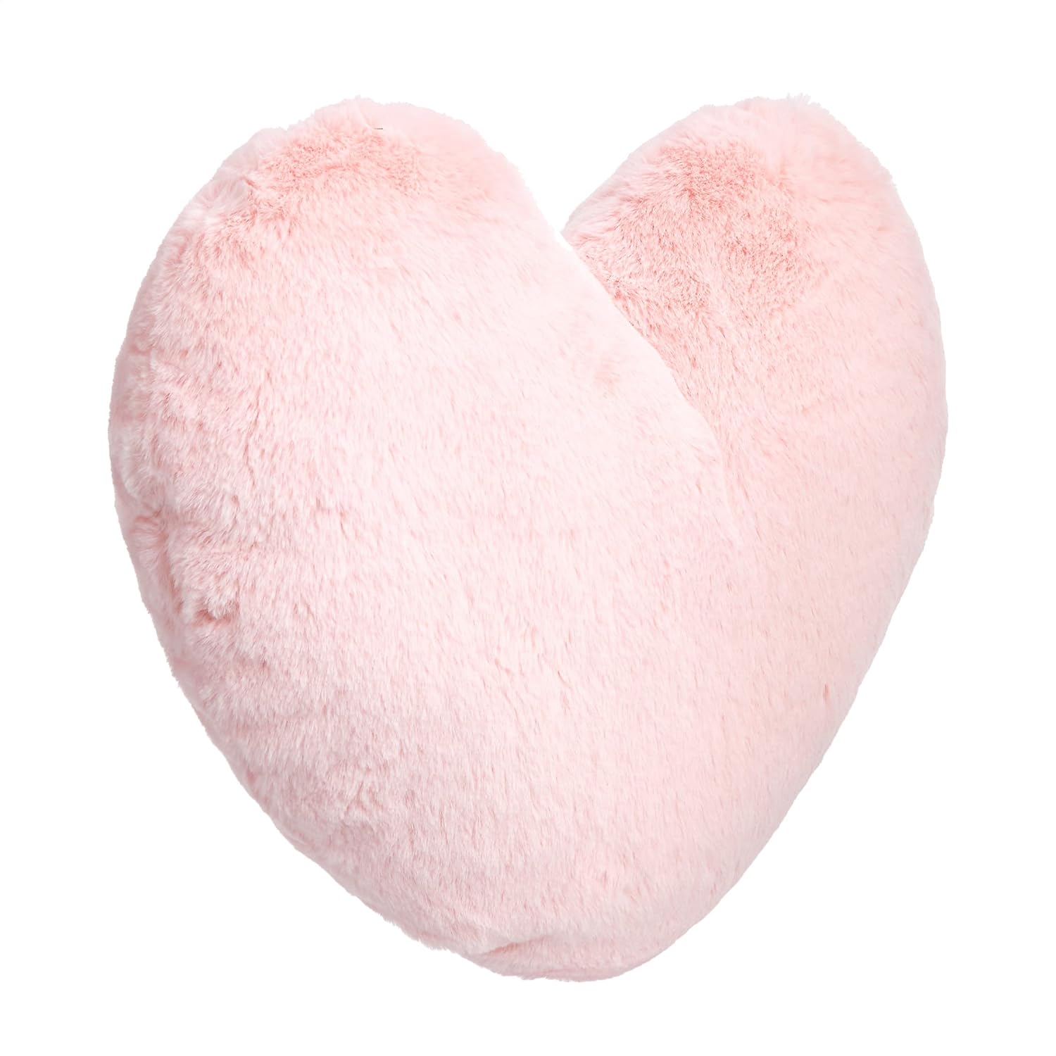 Amazon Basics Cojín decorativo, corazón rosa, 45 x 41 cm