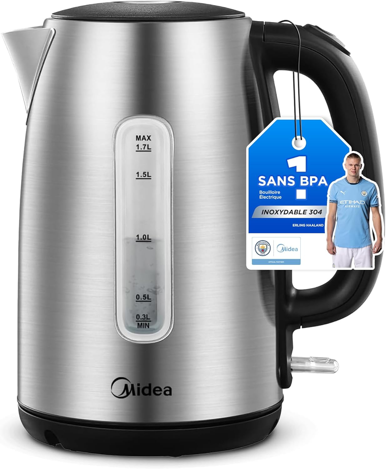 Midea Hervidor de Agua Eléctrico 1,7L