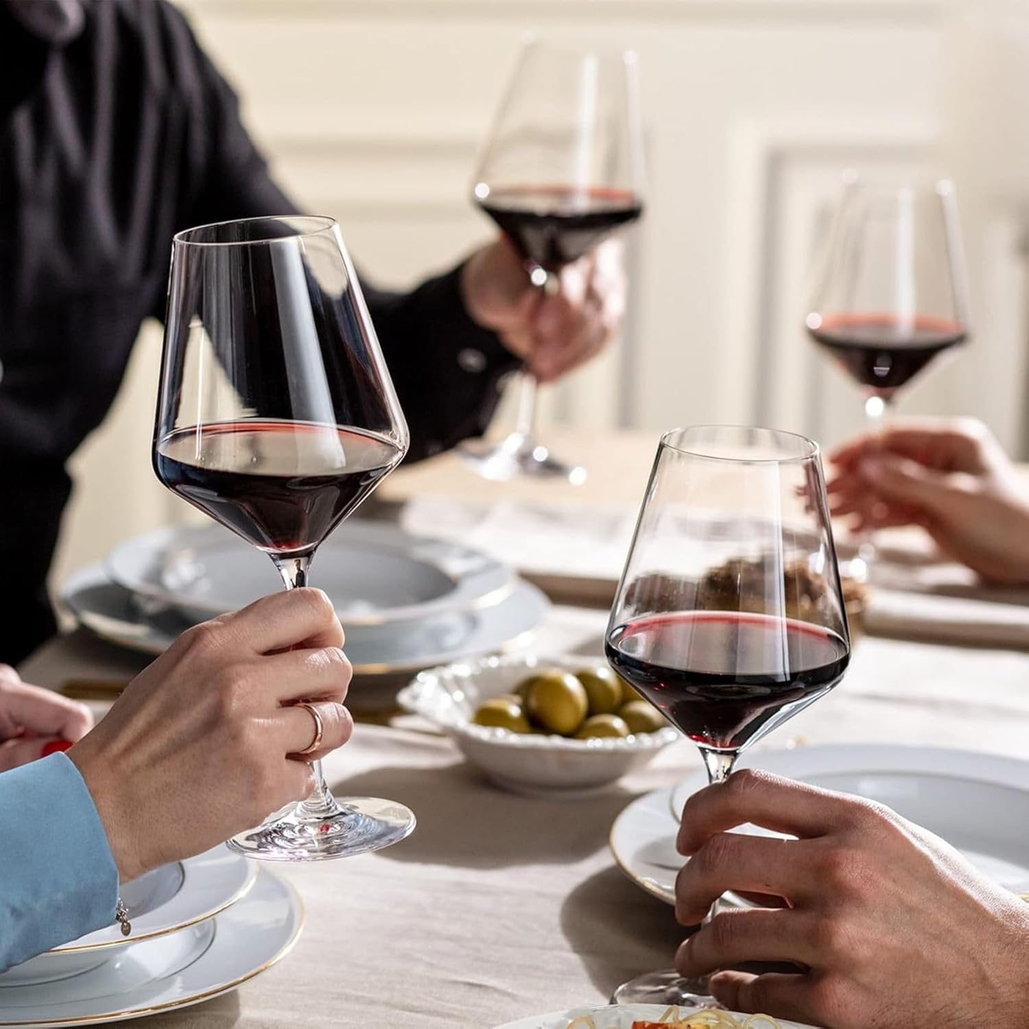 Krosno Copas de vino tinto | Juego de 6 | 490 ML