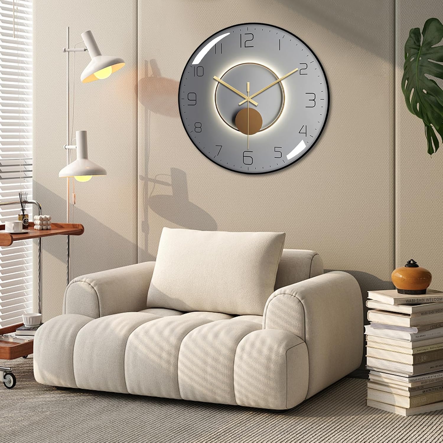Ergocar Reloj de Pared de Metal Silencioso Ergocar Reloj de Pared de Metal Silencioso
