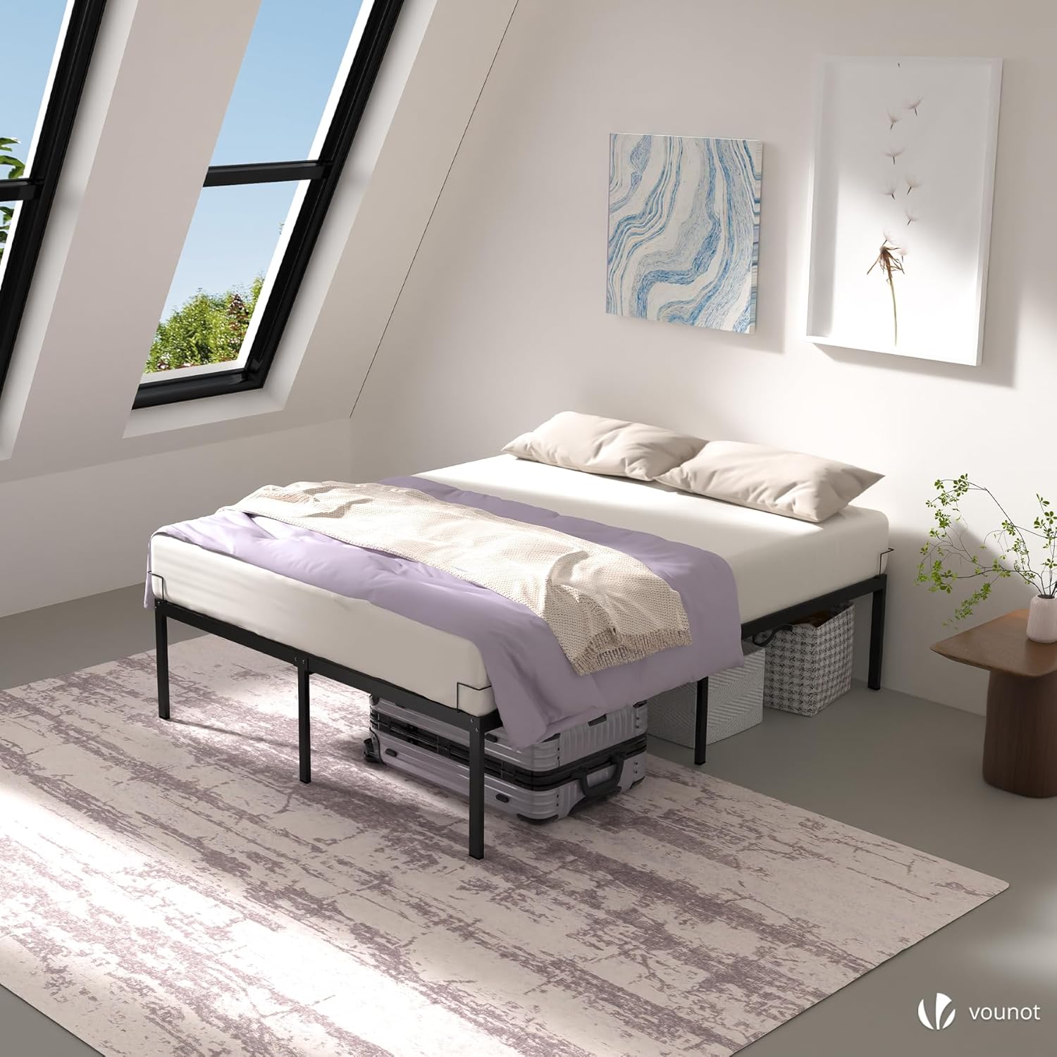 VOUNOT Estructura de Cama de Metal. VOUNOT Estructura de Cama de Metal.